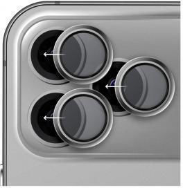 Tempered Glass Full Face Hammer Glass Camera Protector Apple iPhone 17 Pro 17 Pro Max Silver