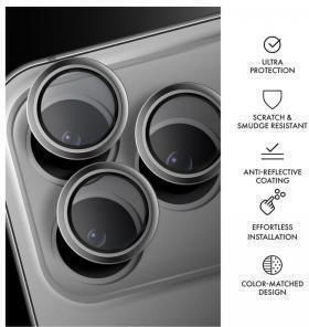 Tempered Glass Full Face Hammer Glass Camera Protector Apple iPhone 17 Pro 17 Pro Max Silver