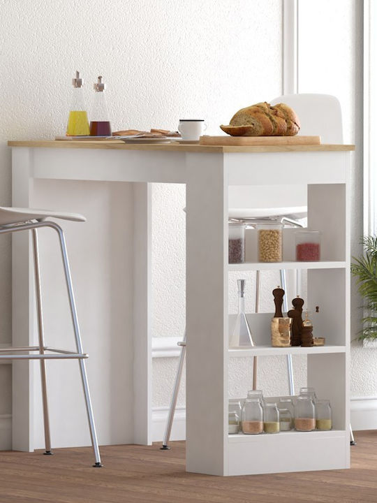 Riff Table Bar Wooden White-sonoma 120x50x100cm