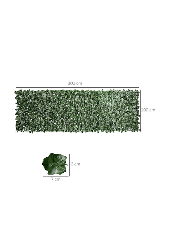 Outsunny Panou artificial de frunziș 1x3m