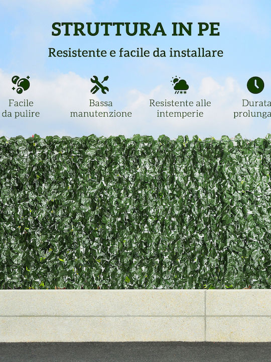 Outsunny Panou artificial de frunziș 1x3m