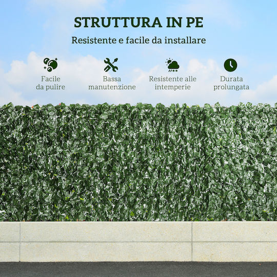 Outsunny Panou artificial de frunziș 1x3m