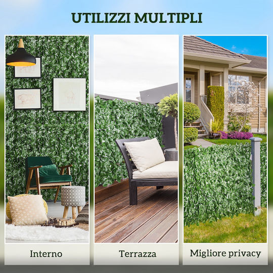 Outsunny Panou artificial de frunziș 1x3m