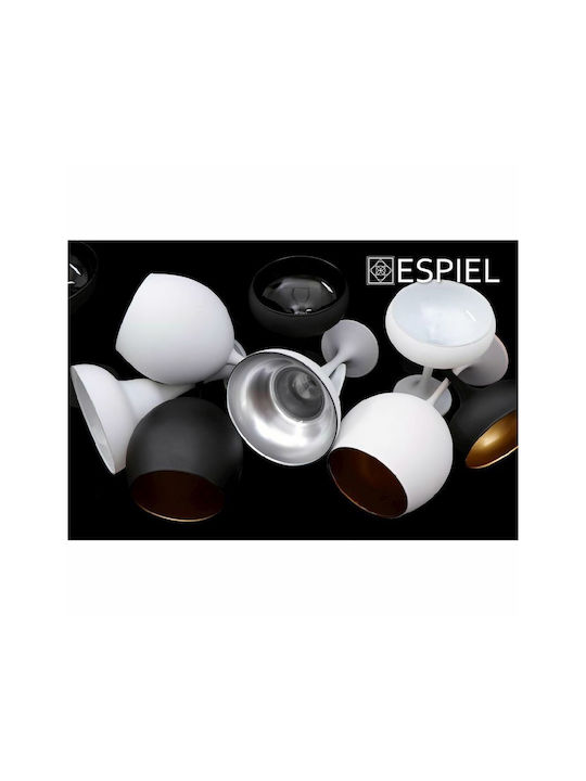 Espiel Set Gläser für Weißwein aus Glas in Silber Farbe 655ml 6Stück