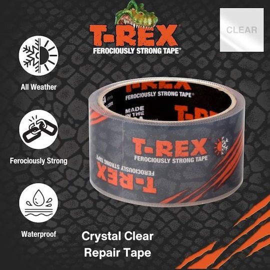 T‑rex Repair Tape 48 Mm X 8.2 M Bandă Transparentă De Reparații Și Sigilare