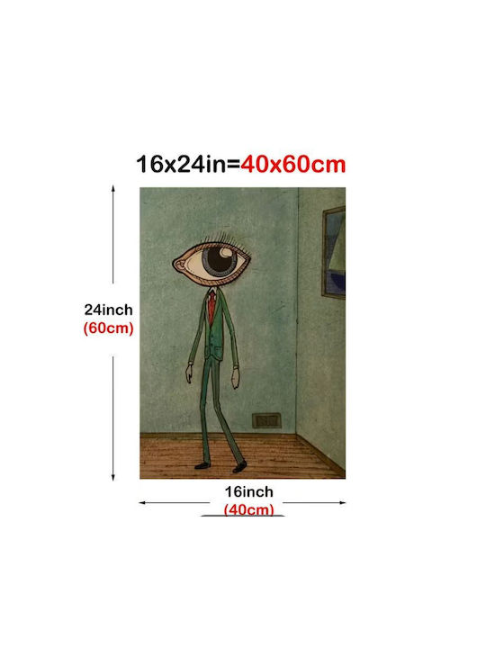 Canvas Print 60×40cm – Big Eyed Gentleman Without Frame