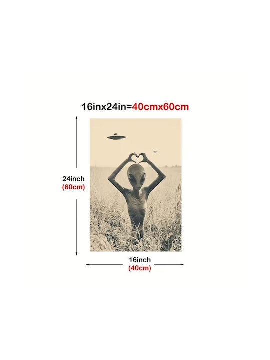 Canvas Print 60×40cm – Alien Without Frame