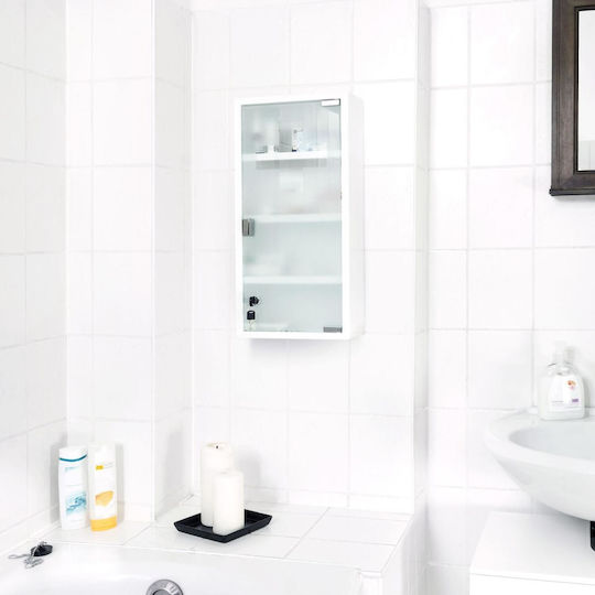 Relaxdays Дървено Кутия за Първа Помощ за Стена с Ключалка