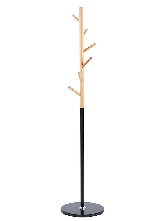 Metallic Coat Rack Black Ramus 37x37x171cm