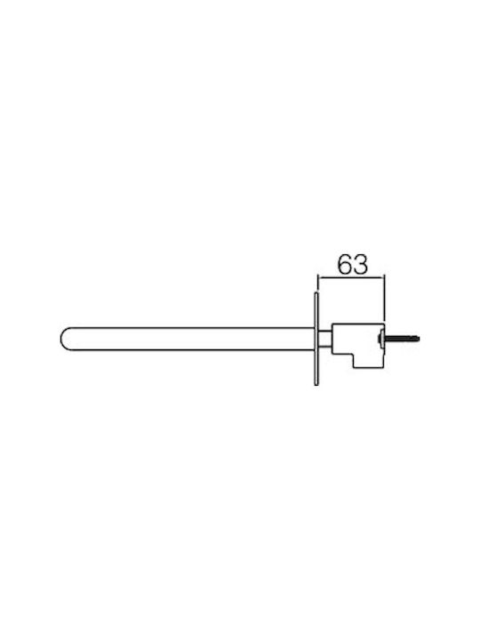 Excel Built-in Mixer & Spout Set for for Bathroom Sink 2 Exits White