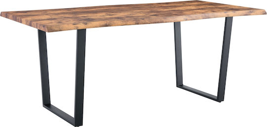 Dining Room Northam 3pcs Walnut / Black 180x90cm