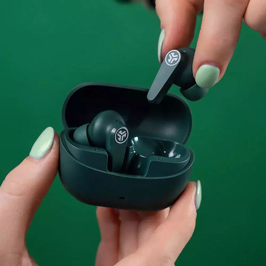 Jlab GO Pods ANC In-ear Bluetooth Handsfree Ακουστικά με Αντοχή στον Ιδρώτα και Θήκη Φόρτισης Πράσινα