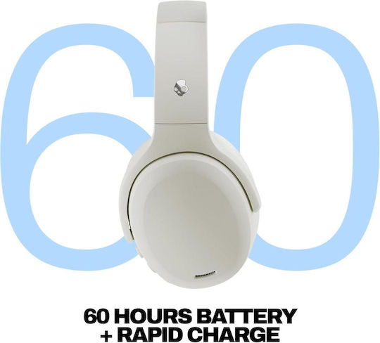 Skullcandy Crusher ANC 2 Wireless / Wired Over Ear Headphones with 60 hours of Operation and Quick Charge White/Orange