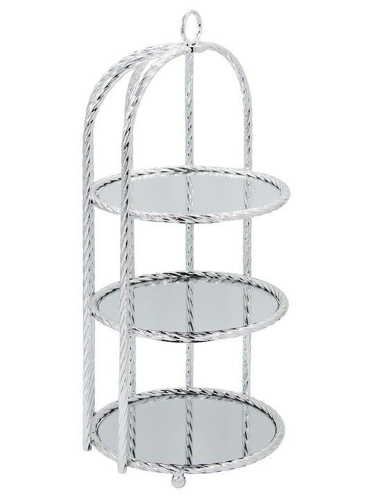 Keskor Metallic Dessert Tower Silver