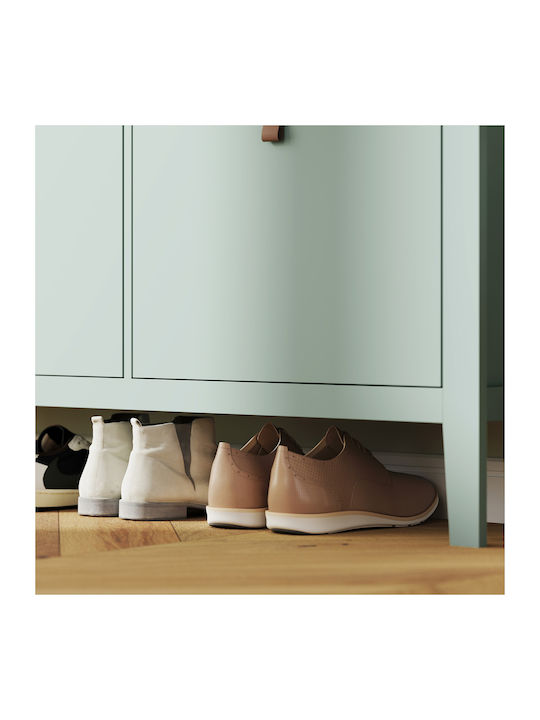 Wooden Shoe Organizer Green 105x24x95.5cm