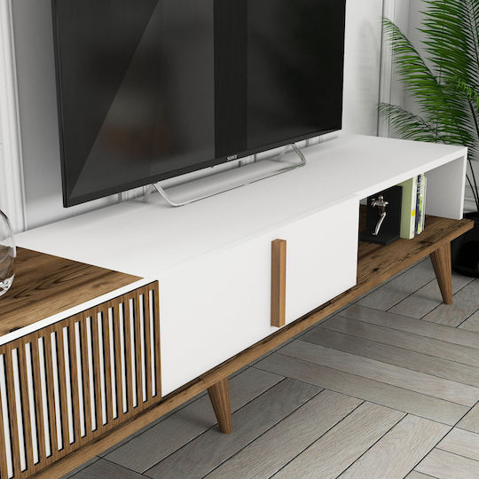 Milan Living Room Set 3 Pieces Walnut White