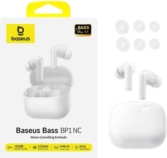 Baseus In-ear Bluetooth Handsfree Earphones White