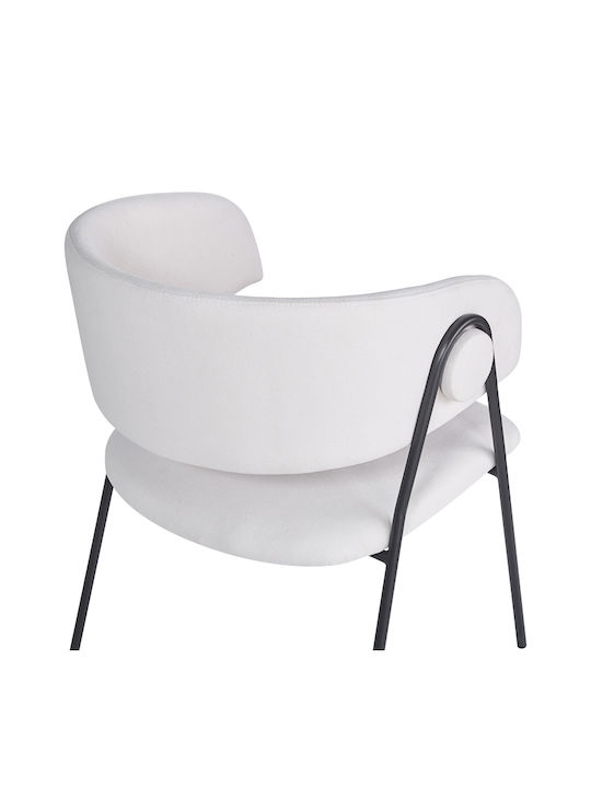 Rachele Dining Room Metallic Chair Beige 52x65x79cm
