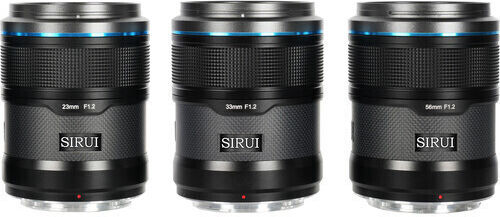 Sirui Kit Camera Lenses Sniper f/1.2 23mm, 56mm, 33mm Fixed for Sony E Mount Black