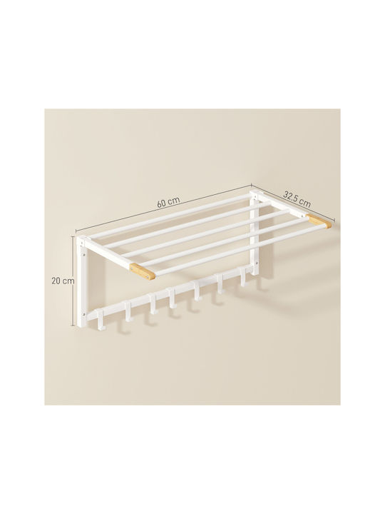 HomCom cu șuruburi ​60x32.5cm Alb