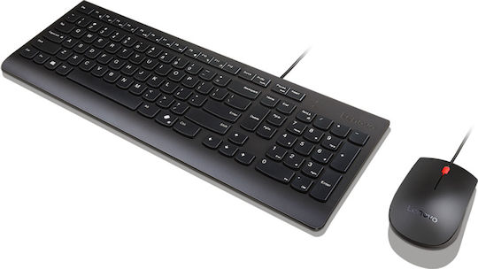 Lenovo Essential Комплект клавиатура и мишка Английски US Черен