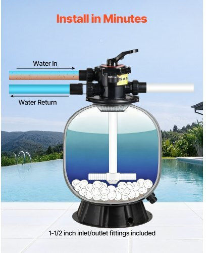 Vevor Pool Filters & Filtration Systems Sand Filter with Diameter 50.8cm.