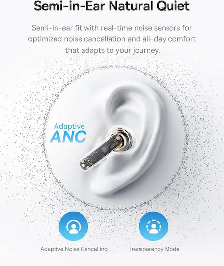 Baseus Bass BS1 NC In-ear Bluetooth Handsfree Earphones with Sweat Resistance and Charging Case Black