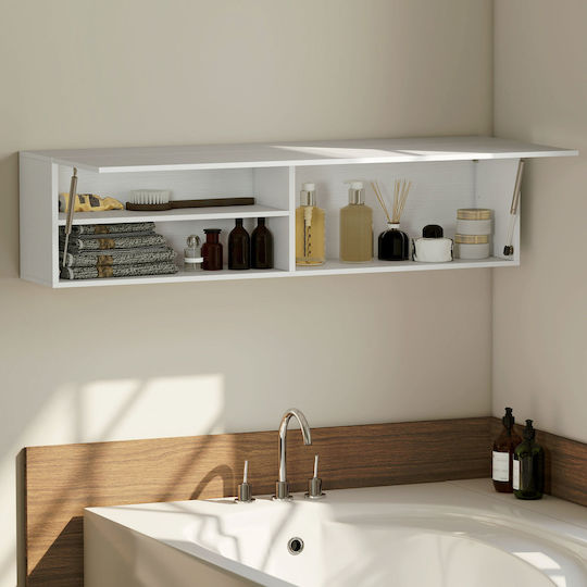 HomCom Ντουλάπι Μπάνιου 120x23x30cm Λευκό