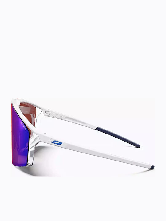 Julbo Men's Sunglasses with White Frame and Blue Lens