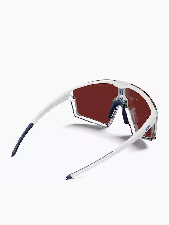 Julbo Men's Sunglasses with White Frame and Blue Lens