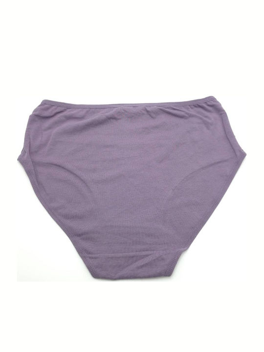 High-waisted Women's Slip with Lace Purple