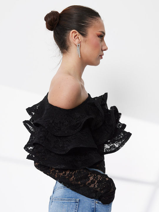 Women's Blouse Long Sleeve Black