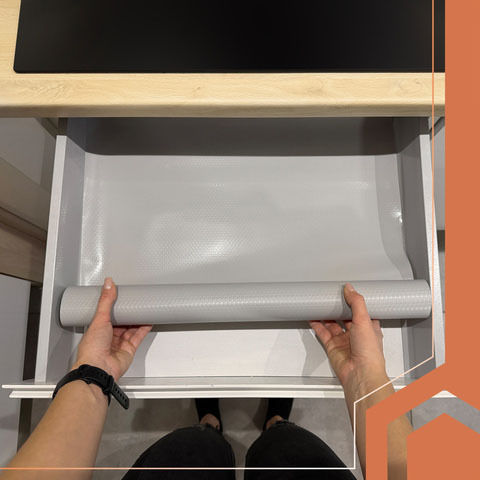 Suprafață Antiderapantă Pentru Dulapuri Și Sertare De Bucătărie Gri 500x50 Cm Ruhhy