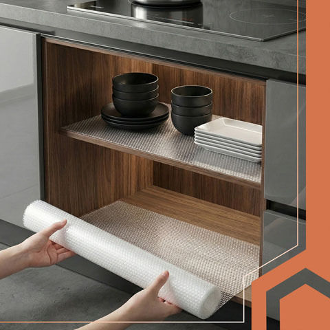 Suprafață Antiderapantă Pentru Dulapuri Și Sertare De Bucătărie Albă 500x50 Cm Ruhhy