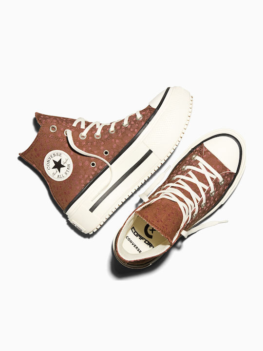 Chuck Taylor All Star Damen Flatforms Stiefel Unearthed / Egret / Schwarz