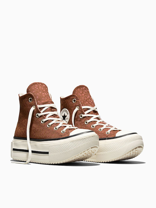 Chuck Taylor All Star Damen Flatforms Stiefel Unearthed / Egret / Schwarz