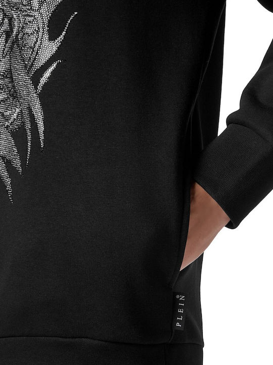 Tattoo Sweatshirt with Hood Black