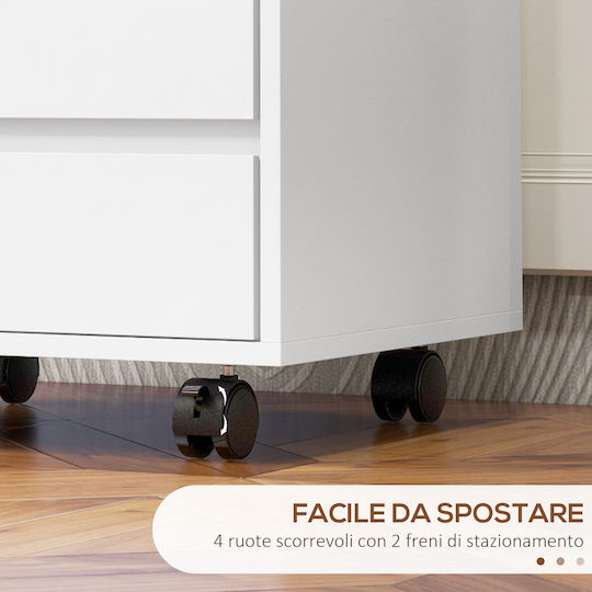 Συρταριέρα Γραφείου από MDF Λευκό 46x40x65cm