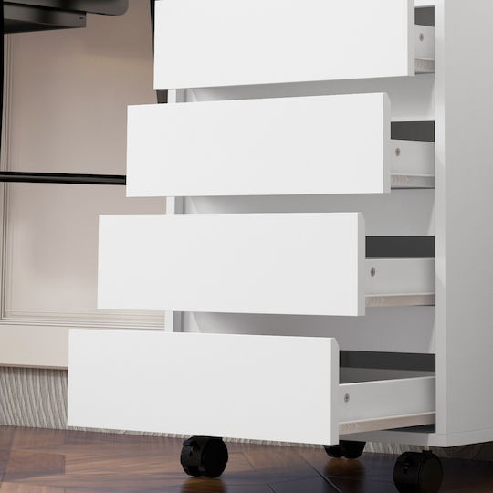 Συρταριέρα Γραφείου από MDF Λευκό 46x40x65cm