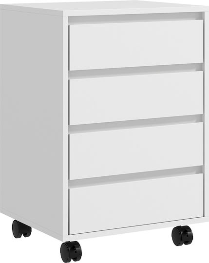 Συρταριέρα Γραφείου από MDF Λευκό 46x40x65cm