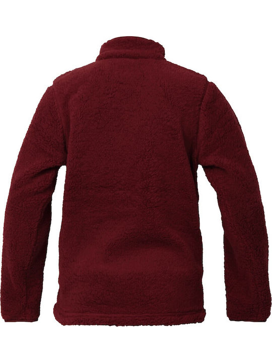 West Bend Full Women's Cardigan with Zipper Burgundy