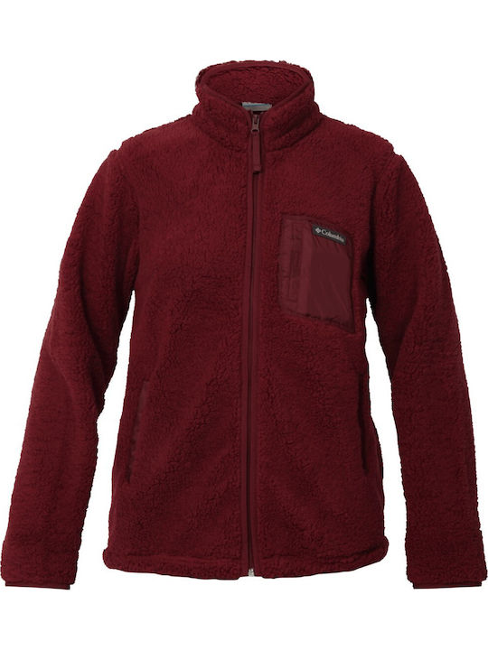 West Bend Full Women's Cardigan with Zipper Burgundy