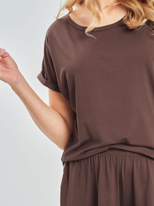 Taro Winter Women's Pyjama Set Brown