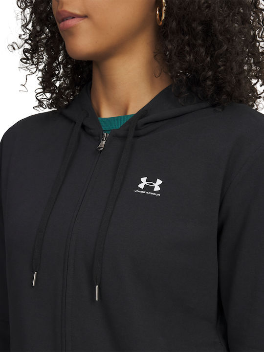 Women's Sweatshirt Jacket Hooded Black