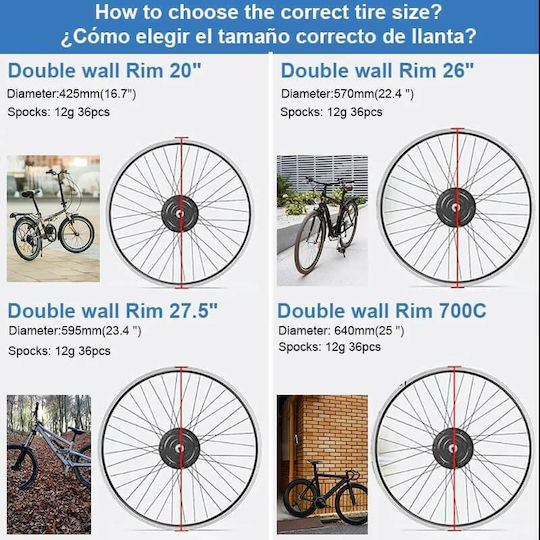 Electric Bicycle Motor Ewheel 36v 250w 700c/29'' Rim Tire