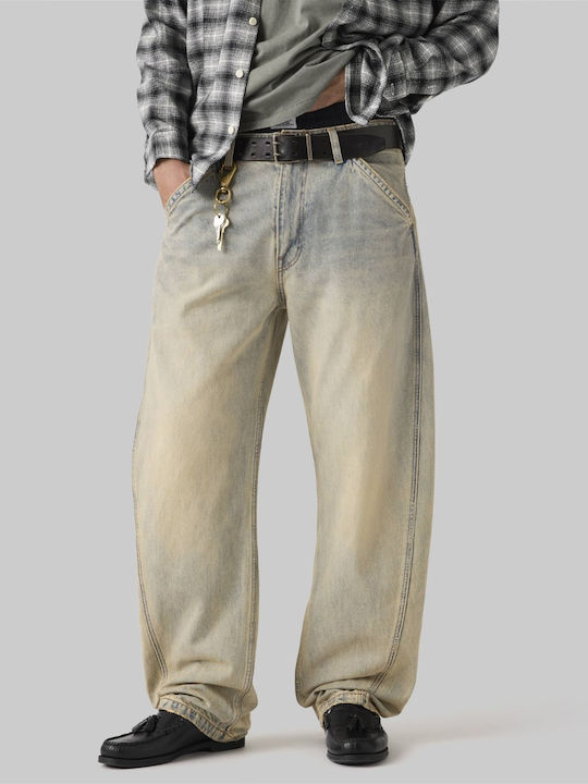 Ανδρικό Παντελόνι Τζιν με Loose Baggy Εφαρμογή Μπλε