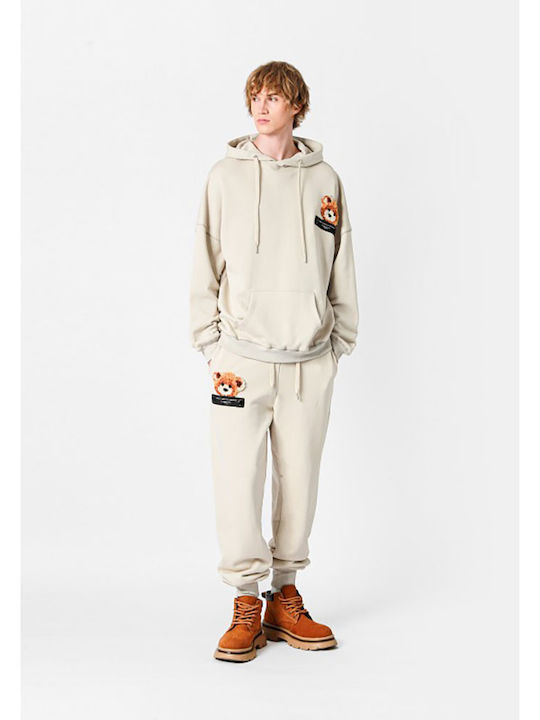 Sweatshirt mit Kapuze Ecru