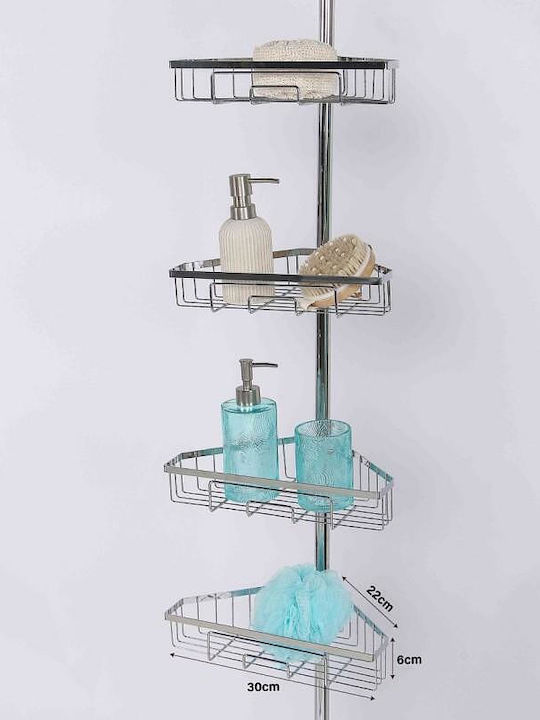 Inter Ceramic Corner Wall Mounted Bathroom Shelf Plastic 22x30x6cm
