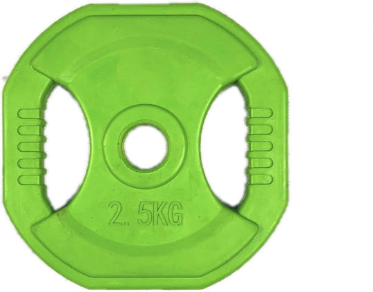Gummi Sechseckscheibe Für Krafttraining 2,5kg Grüne Innendurchmesser 28 Mds
