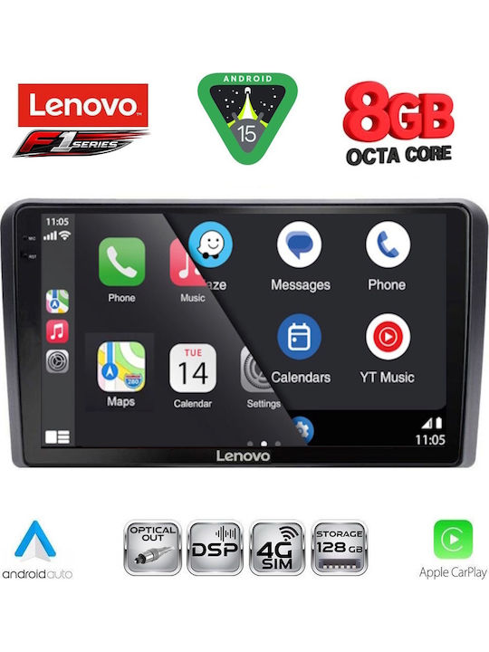 Lenovo Car Audio System for Peugeot 308 2013-2021 (Bluetooth/USB/WiFi/GPS/Apple-Carplay/Android-Auto) with Touch Screen 9"